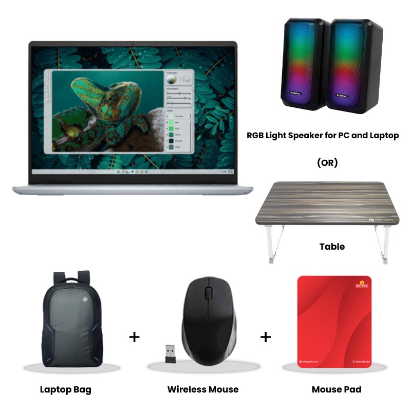 Picture of Dell Inspiron 7440 - Intel Core 5 210H 14" (35.6 cm) Thin & Light Laptop  (16GB LPDDR5X/ 512GB SSD/ Full HD Display/ Intel UHD Graphics/ Backlit Keyboard/ Fingerprint Reader/ Windows 11 Home/ Office Home 2024 + M365 Basic (1 Year Validity)/1 Year Warranty/ Ice Blue/ 1.60 kg)