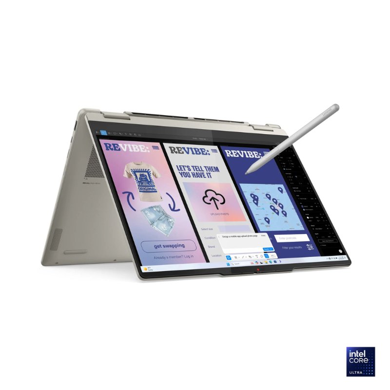 Picture of Lenovo Yoga 7 - Intel Core Ultra 7 258V 14" (35.5cm) 83JQ000NIN 2-in-1 Laptop (32GB/ 1TB SSD/ 2.8K WQXGA+ OLED/ Integrated Intel Arc Graphics 140V/ Backlit Keyboard/ Touchscreen/ Windows 11 Home/ Office Home 2024/ 1Year Warranty/ Seashell/ 1.38 kg)