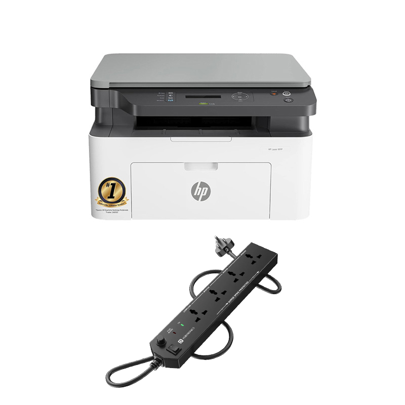 HP Laserjet 1188nw WiFi Monochrome Printer (715A4A) +  Power Extension