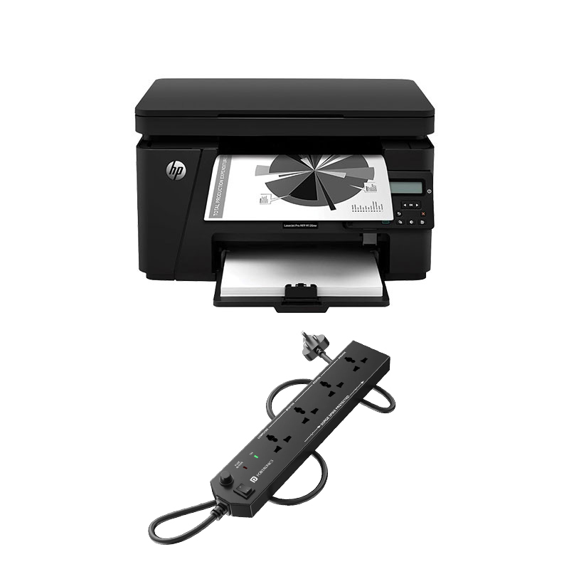 HP LaserJet Pro MFP M126nw Multi-function  WiFi Monochrome Laser Printer (CZ175A) +  Power Extension