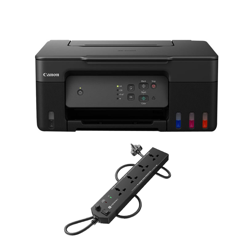 Canon PIXMA MegaTank G2730 All-in-one Inktank Printer (Black) + Power Extension