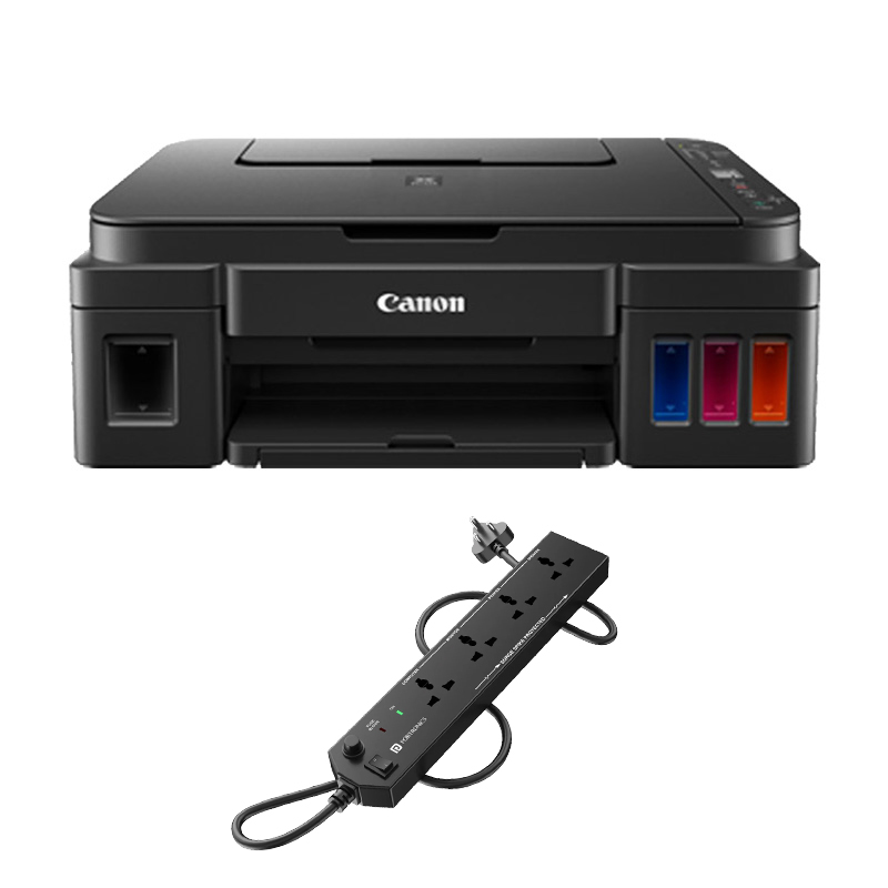 Canon Pixma G3010 All-in-One Wireless Ink Tank Colour Printer + Power Extension