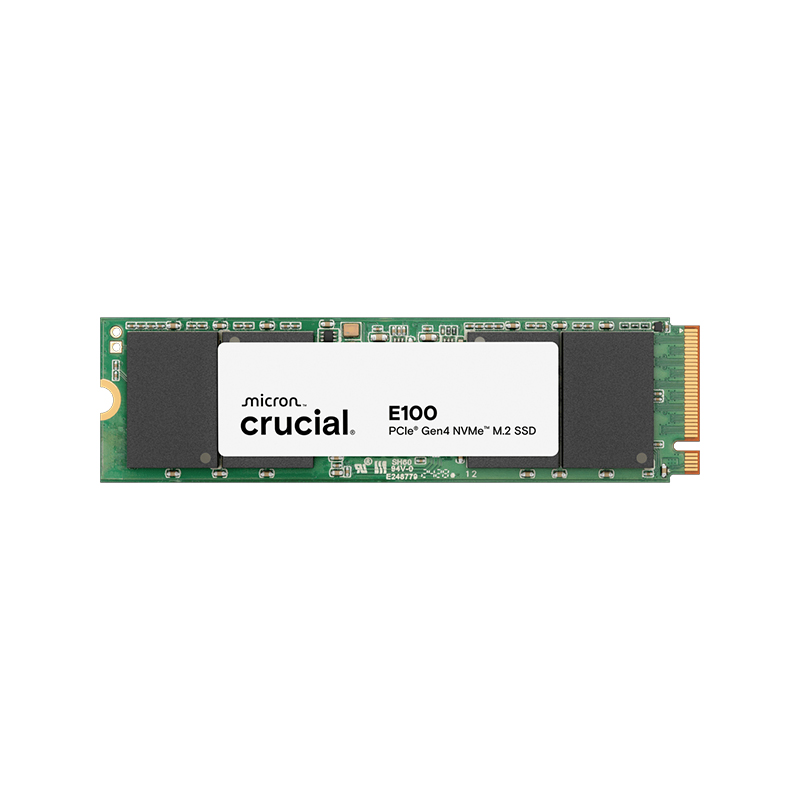 Crucial E100 SSD 480GB M.2 NVMe PCIe Gen4 Internal SSD (Up to 4,700MB/s, Laptop & Desktop Compatible)