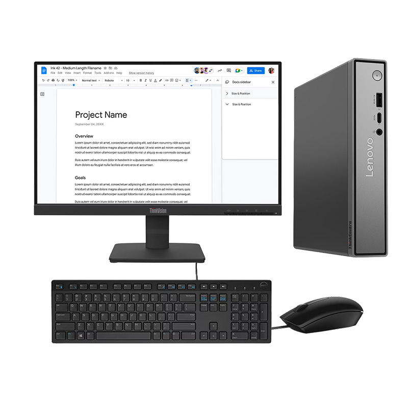  Lenovo ThinkCentre Neo 50q - Intel Core i5-13420H Desktop  (8GB RAM/ 512GB SSD/  DOS/ Integrated Intel UHD Graphics/ 3 Years Warranty) Lenovo 21.5" (54.61 cm) Monitor + Wired Mouse + Wired Keyboard