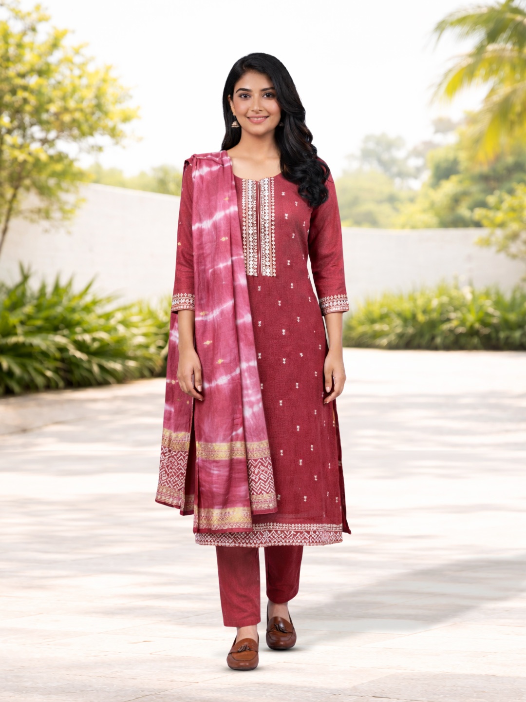 Sequinned Motif Embellishment  Salwar Suit Set