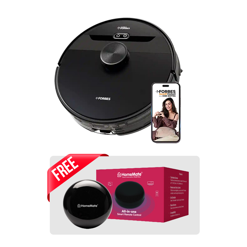 Eureka Forbes Smartclean with Home Mapping Pro S2 Robotic Vacuum Cleaner + HomeMate Wi-Fi Smart IR Hub