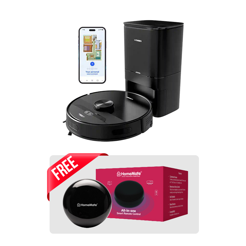 Eureka Forbes Smartclean Auto Bin S2 Robotic Vacuum Cleaner + HomeMate Wi-Fi Smart IR Hub