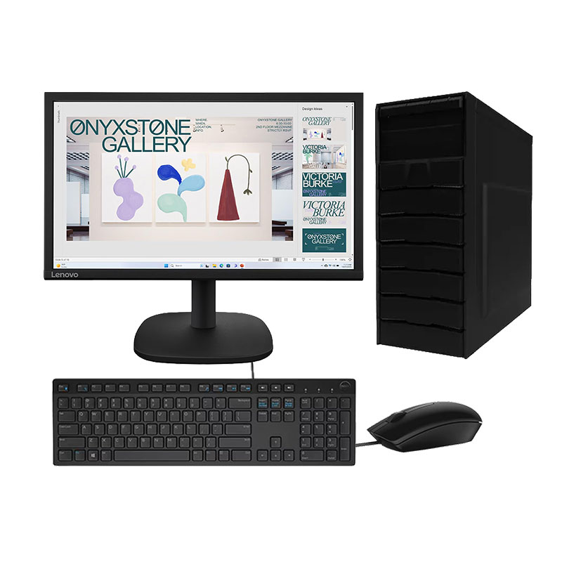 Lenovo Neo 30T  Core i3-1315U 13K80002IH Desktop  (8GB/ 512GB SSD/ 3 Year Premier Support) + Lenovo ThinkVision S22-4e 21.5" (54.61cm) Full HD Monitor + Wired Mouse + Wired Keyboard