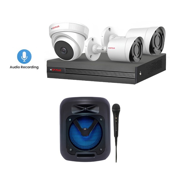 CP PLUS 3 CAMERA COMBO + CP PLUS 4 CAMERA COMBO + RACK  + Acc + Installation
