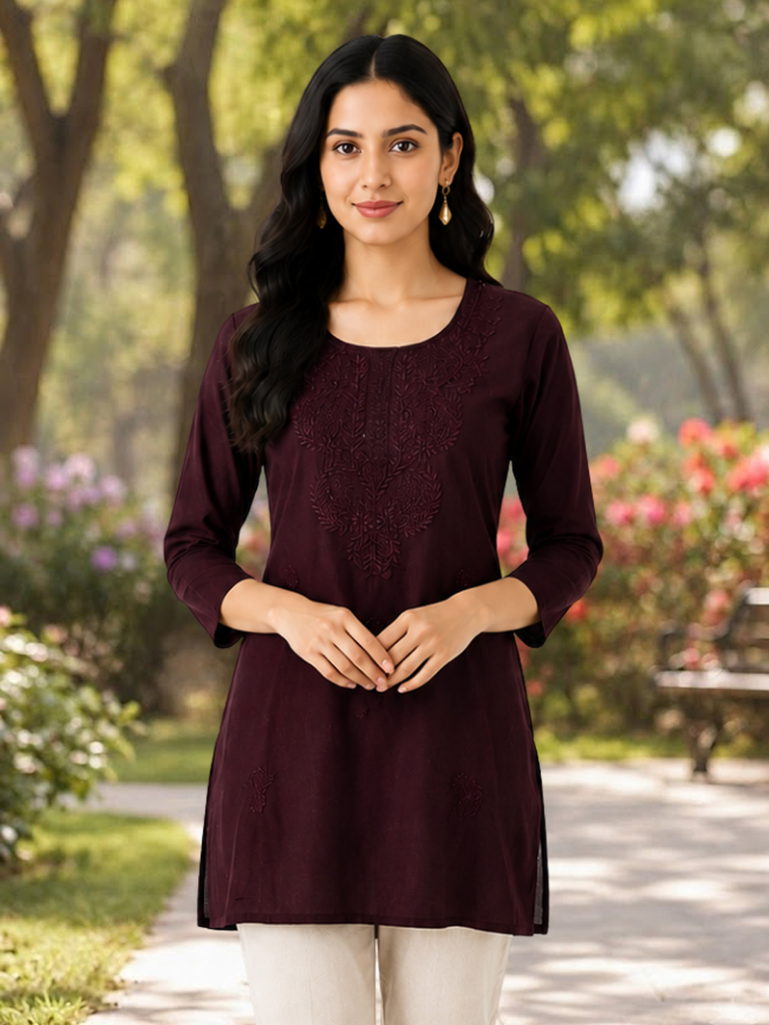 Embroidered Short  Tunic Kurti