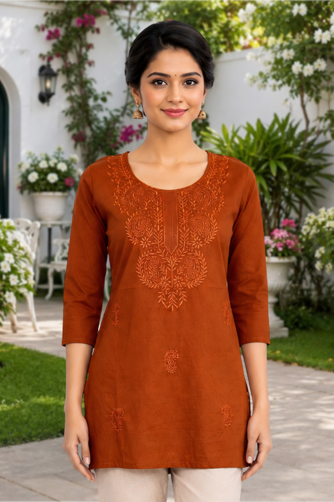 Embroidered Short  Tunic Kurti