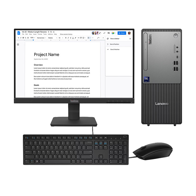 Lenovo ThinkCentre neo 50t Gen 6 - Intel Core Ultra 5 225  Desktop  (16GB DDR5/ 512GB SSD/ Integrated Intel Graphics/ 3 Years Warranty) +Lenovo 21.5" (54.61 cm) Monitor  (64CBKAR6IN)