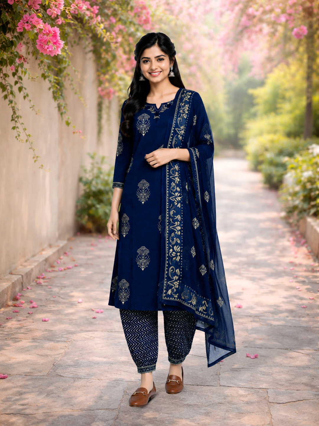 Ethnic Motifs Printed Traditional Kurta Set