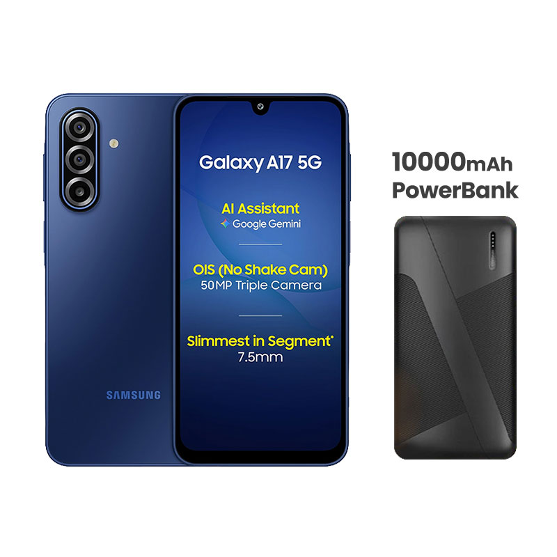 Samsung Galaxy A17 5G  (Blue, 8GB RAM, 128GB Storage) + 10000mAh PowerBank