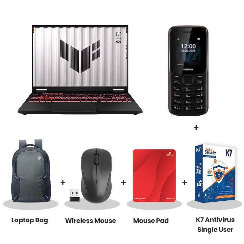 Asus TUF Gaming A16 - AMD Ryzen 9 8940HX 16" (40.64 cm) FA608PP-QT014WS Gaming Laptop (16GB/ 1TB SSD/ WQXGA Display/ 8GB GDDR7 NVIDIA GeForce RTX 5070/  Windows 11 Home/ MS Office 2024/ 1Year Warranty/ Jaeger Gray/ 2.20 kg) 