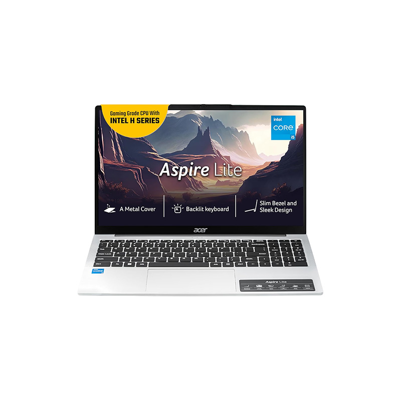 Acer Aspire Lite 14 - 13th Gen Intel Core i5-13500H 14" (35.56 cm) AL14-71P  Thin & Light Laptop  (16GB DDR5/ 512GB SSD/ WUXGA Display/ Integrated Intel UHD Graphics/ Windows 11 Home/ MS Office/ 1 Year Warranty/ Light Silver/ 1.35 kg)