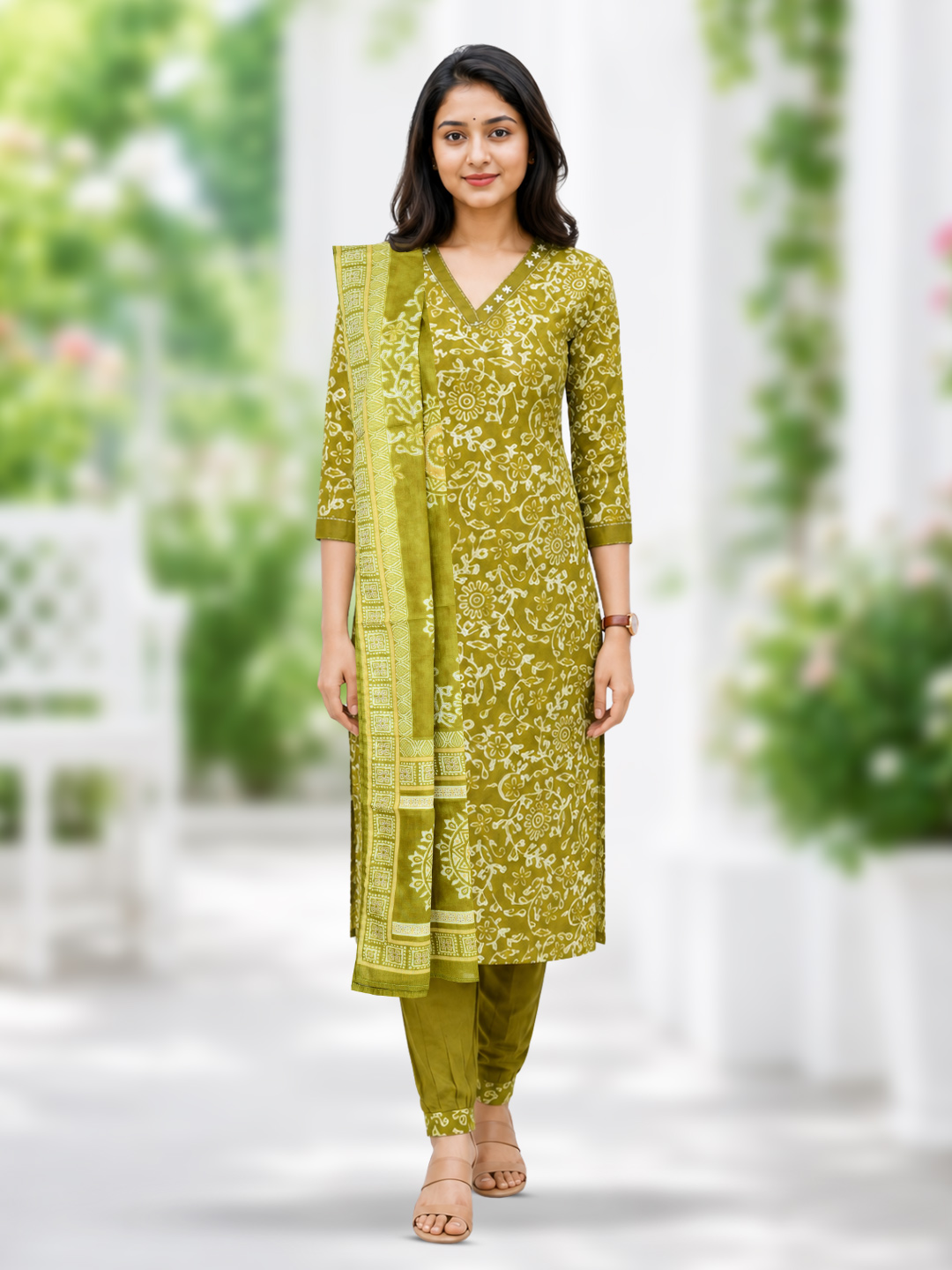 Floral Ethnic Printed Kurta Set