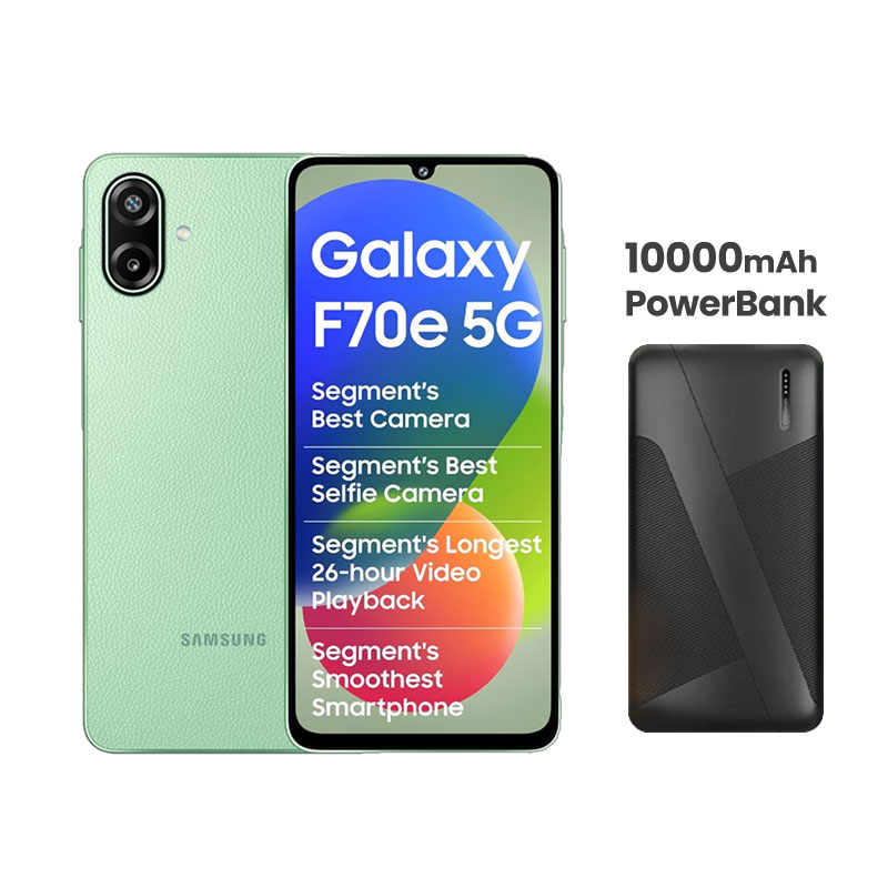 Samsung Galaxy F70e 5G (Limelight Green, 4GB RAM, 128GB Storage) 