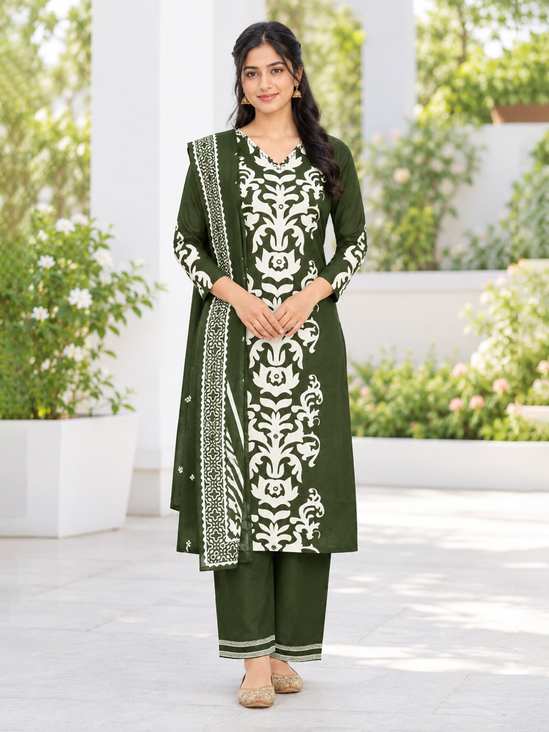 Paisley Printed  Ethnic  Kurta Set