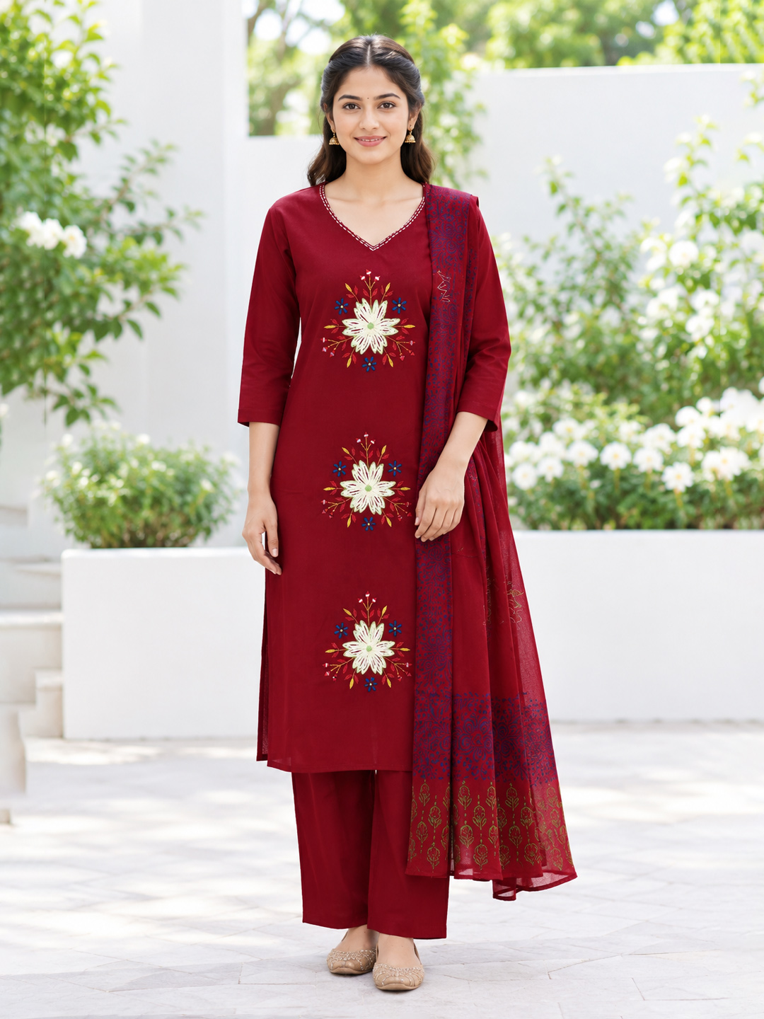 Embellishment Embroidery  Ethnic  Kurta Set