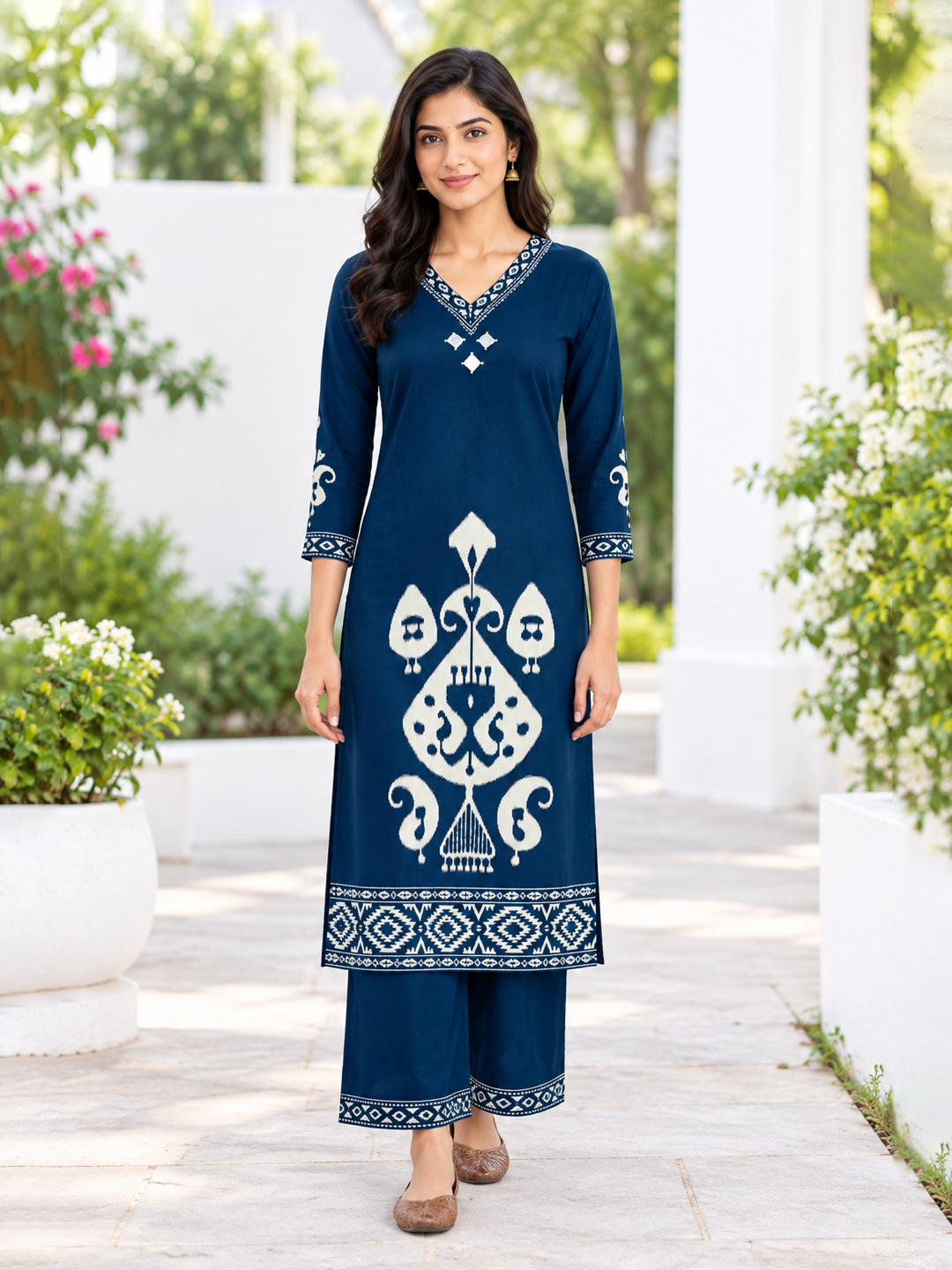 Printed Kurta with Palazzo Set