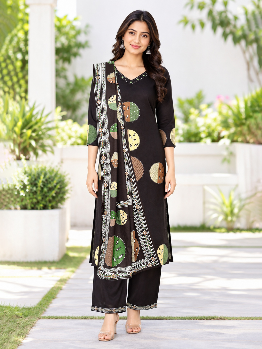 Ethnic Printed  Sequence Kurta Set