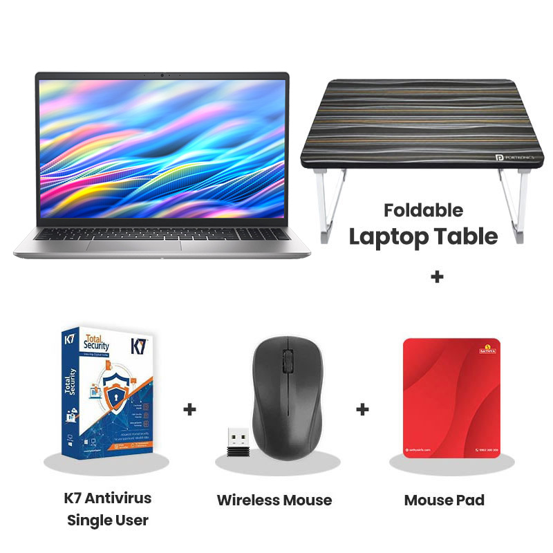 Dell 15 - Intel Core 3-100U 15.6" (39.62cm) Thin & Light Laptop (8GB/ 512GB SSD/ Full HD Display/ Intel UHD Graphics/ Windows 11 Home/ MS Office 2024/ 1 Year Warranty/ Platinum Silver/ 1.90 kg) 