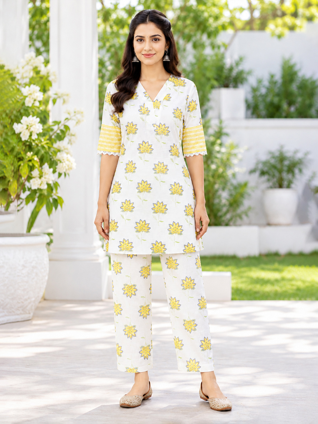Floral Printed Ethnic  Co-ord Set