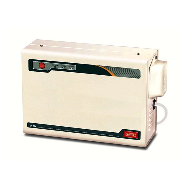 Premier Slimline Double Boost 12 Amps Voltage Stabilizer For Up to 1.5 Ton  AC (200 V - 240 V, Digital Display, 4KVA, White)