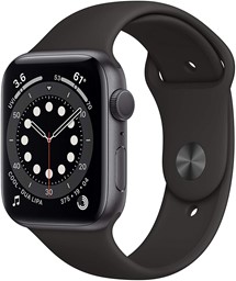 Picture of Apple Watch Series 6 GPS Plus Cellular 44mm Space Grey Alu Case With Black Sport Band Regular