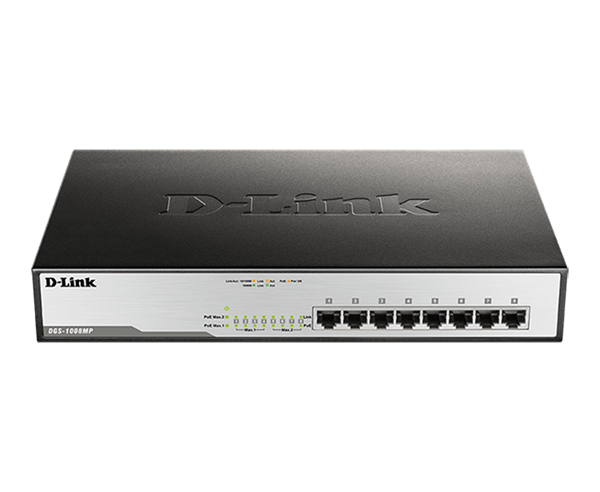 Picture of D-Link DGS-1008MP Unmanaged Switch (8 Port)