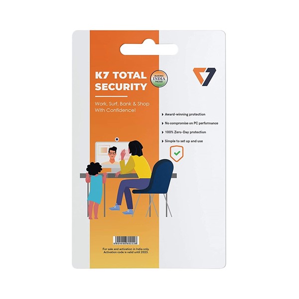 Picture of K7 Total Security - 1 PC, 3 Years (CD/Voucher)