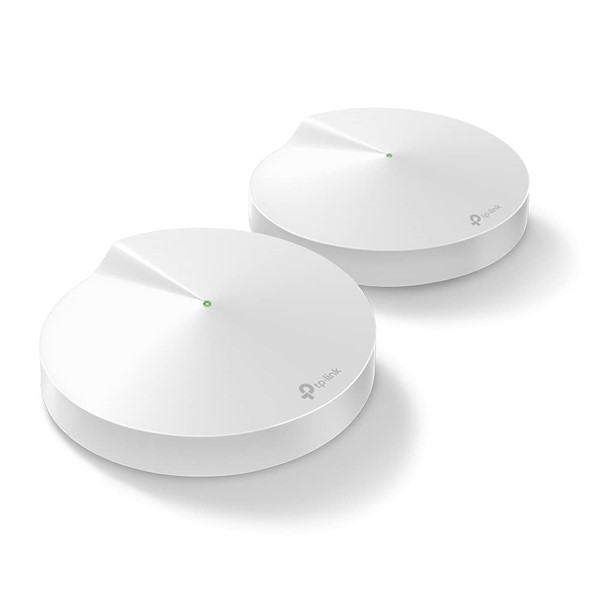 Picture of TP-Link Deco M9 Plus Whole Home Mesh Wi-Fi, Up to 4500 sq ft Coverage, Works with Amazon Echo/Alexa and IFTTT, Wi-Fi Booster, Antivirus and Parental Controls Router (2-Pack)