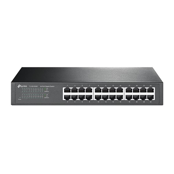 Picture of TP-Link 24-Port Gigabit Ethernet Unmanaged Switch | Plug and Play | Desktop/Rackmount | Fanless | 10/100/1000Mbps RJ-45 Ports (TL-SG1024D)