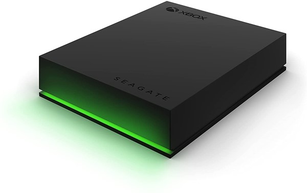 Picture of Seagate Game Drive for Xbox 4TB External Hard Drive Portable HDD - USB 3.2 Gen 1, Black with Built-in Green LED bar, Xbox Certified, 3 Years Rescue Services (STKX4000402)