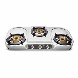 Picture of Preethi Topaz 3Burners Stainless Steel Gas Stove (TOPAZ3B)