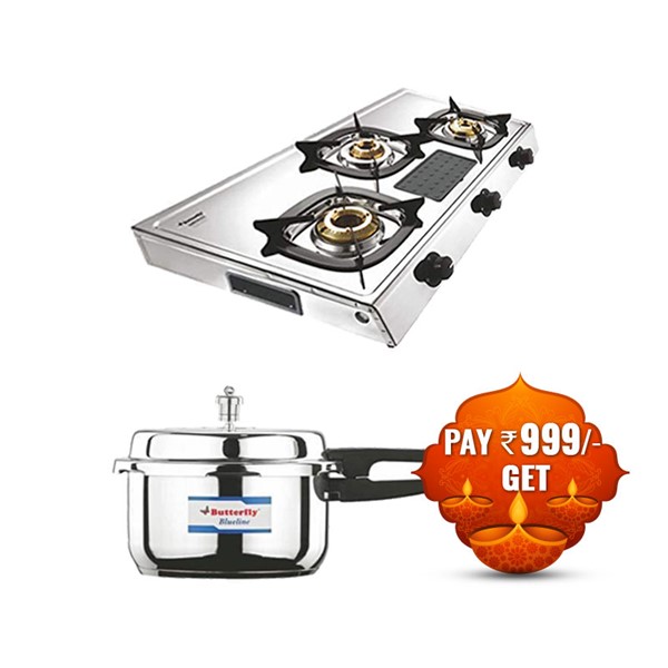 Picture of Butterfly Stove 3B Matchless + Butterfly Cooker 3L Blue Line Steel