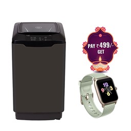 Picture of Godrej 7 Kg 5 Star Fully-Automatic Top Loading Washing Machine (WTEON ALR C 70 5.0 FDANS Graphite Grey) + ZEBRONICS Zeb-Fit Me Smartwatch