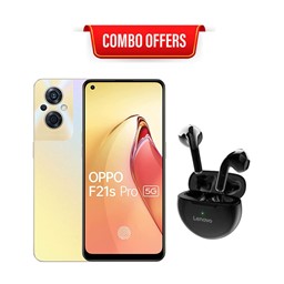 Picture of Oppo Mobile F21S PRO 5G (8GB RAM, 128GB Storage) + Lenovo True Wireless Bluetooth Earbuds HT38