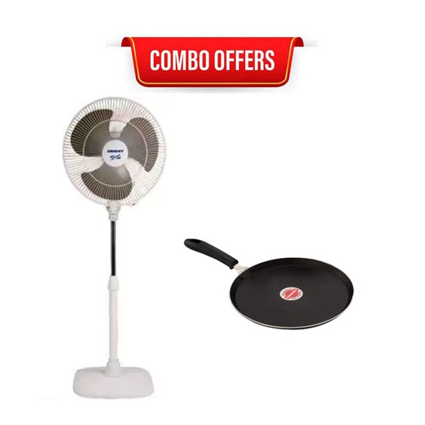 Picture of Orient Portable Fan 16 Stand-37 Hi-Speed + Sowbaghya Non Induction Dosa Tawa