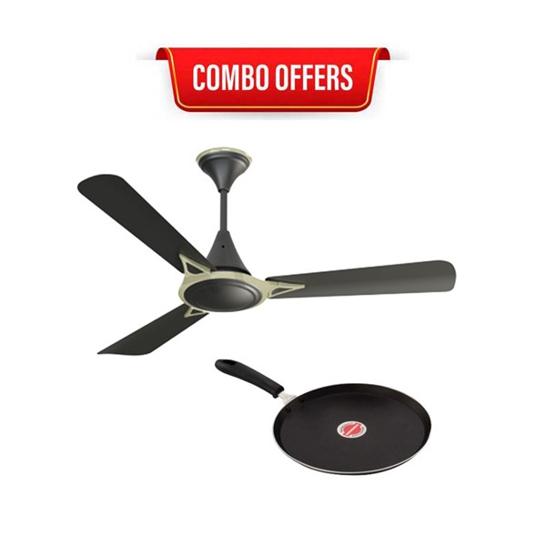 Picture of Crompton Fan 48 Avancer Prime Anti Dust + Sowbaghya Non Induction Dosa Tawa