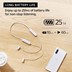 Picture of Sony WI-C100 Wireless Headphones with Customizable Equalizer for Deep Bass & 25 Hrs Battery,in-Ear Bluetooth Headset with mic for Phone Calls (Blue)