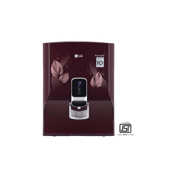Picture of LG WW174NPC 8 L RO + UV + MB Water Purifier  (Crimson Red with Leaf Pattern)