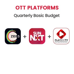 Picture of Sun Nxt(Premium)+ZEE5, Quarterly Basic Budget