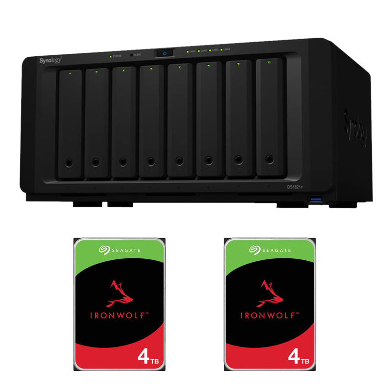 Synology DiskStation DS1821 HDD8台セット 突か