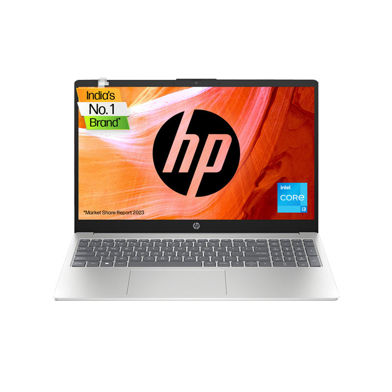 Picture of HP 15s - 13th Gen Intel Core i3-1315U, 15.6" 15-fd0006TU Thin & Light Laptop (8GB/ 512GB SSD / Full HD Display/ Windows 11 Home/ MS Office/ 1 Year Warranty/ Natural Silver/ 1.75kg)