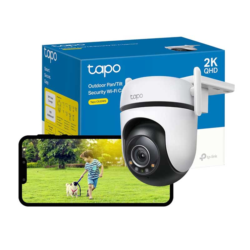 Picture of TP-Link Tapo C520WS 2K QHD 4MP Outdoor Pan/Tilt Security Smart Wi-Fi Camera (IP66 Weatherproof/ AI Detection/ 360° Visual Coverage/ Starlight Colour Night Vision/ Works with Alexa&Google Home)