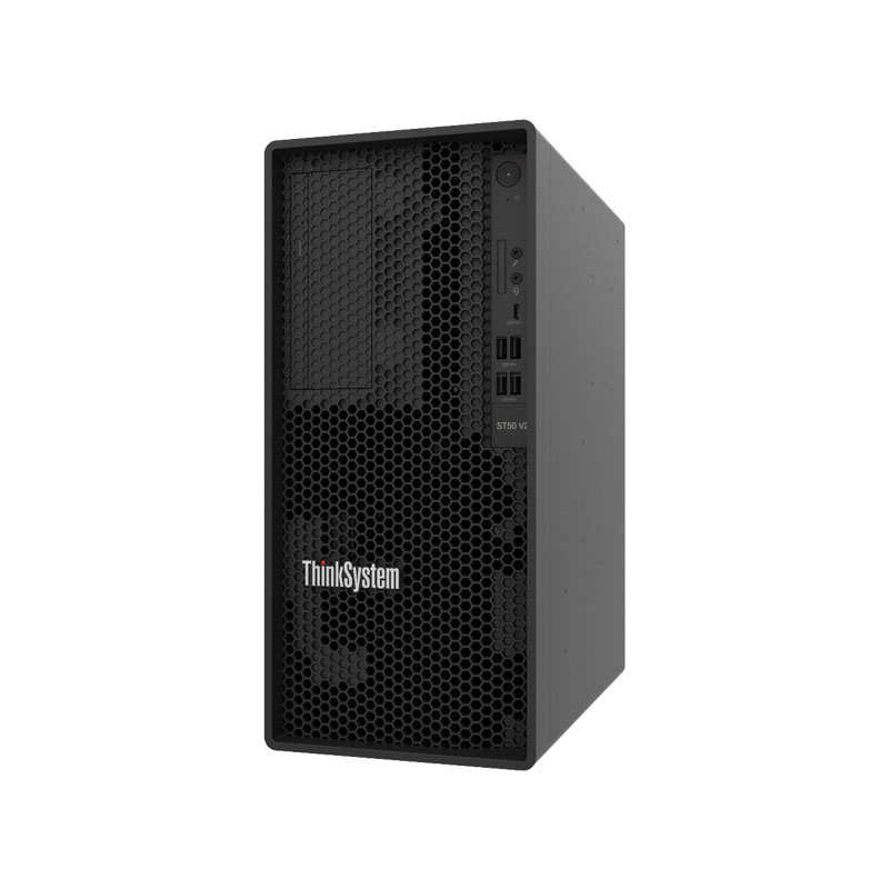 Picture of Lenovo ThinkSystem ST50 V2 Intel Xeon E-2300 Processor Server NVIDIA Quadro T1000 PCIe Active GPU/ tel VROC 6.x SW RAID, limited HW RAID/ 300W Gold or 500W Platinum options for energy efficiency/ 3Years Warranty)