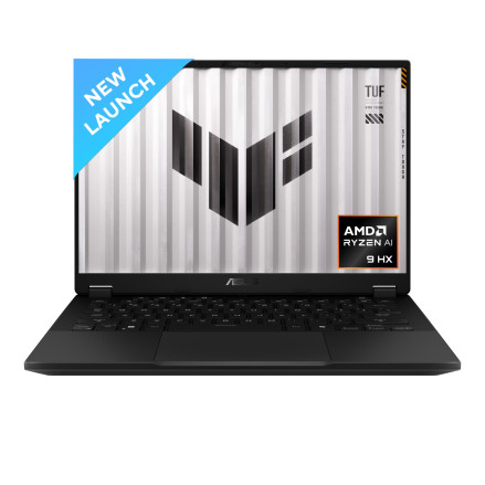 Picture of Asus TUF Gaming - AMD Ryzen AI 9 HX 370 14" (35.56 cm) FA401WV-RG037WS Gaming Laptop (32GB/ 2TB SSD/ NVIDIA GeForce RTX 4060/ Windows 11 Home/ Office 2021/ 1 Year Warranty/ Jaeger Gray/ 1.46 Kg)