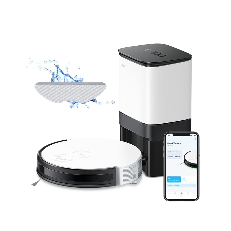 Picture of TP-Link Tapo RV10 2-in-1 Robotic Cleaner & Mop, 4-Level 2000Pa Suction, Google Assistant & Alexa Compatible (Auto-Charging/ Auto-Boost/ 3-Hour Continuous Cleaning/ Hub Included)